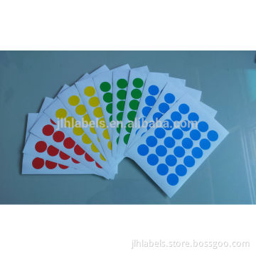 3/4" Round,Multicolored , Rainbow Round Color Coding Labels , similar as Avery 5472,Removable Labels, Assorted, 2016